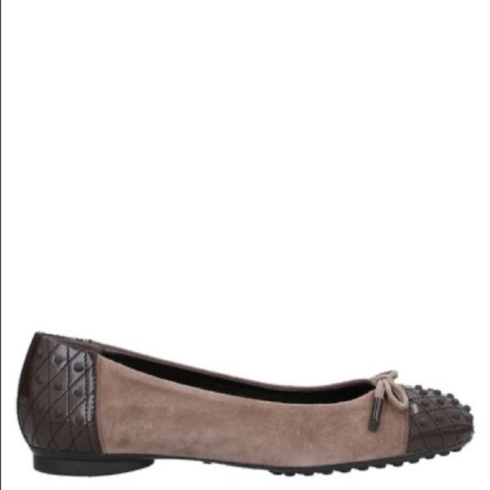 NWT women’s size 5.5 Tods Ballet Flats In Dark Brown MADE IN ITALY🇮🇹👞🤎🥿👟🎀🩰